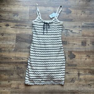 Hollister Y2K Style Crochet Mini Dress Women's Size XS Striped Beach Boho NWT